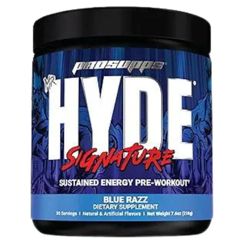 PROSUPPS Mr. Hyde Signature Pre Workout with Creatine, Beta Alanine, TeaCrine and Caffeine for Sustained Energy, Focus Pumps - Pre-Workout Energy Drink Men Women (Blue Razz, 30 Servings)