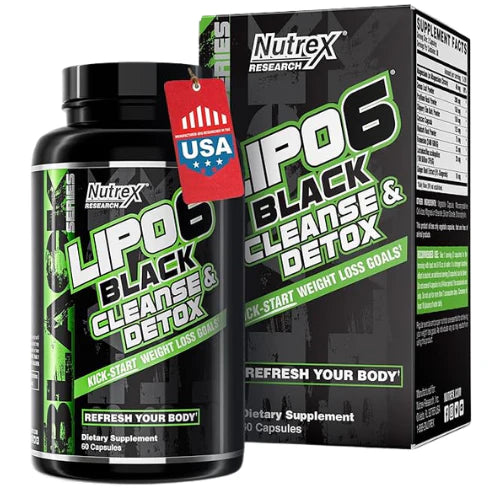 Nutrex Research Lipo-6 Cleanse & Detox for Weight Loss & Digestive Health | 7 Day Fast-Acting Natural Colon Cleanser and Detox for Women & Men | Reduce Bloating, Boost Energy, Ease Digestion