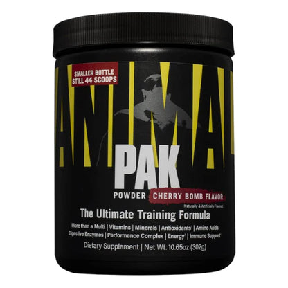 Animal Pak – Convenient All-in-One Vitamin & Supplement Powder – Zinc, Vitamins C, B, D, Amino Acids and More – Sports Nutrition Performance Multivitamin for Women & Men – 44 Scoops, Cherry Bomb