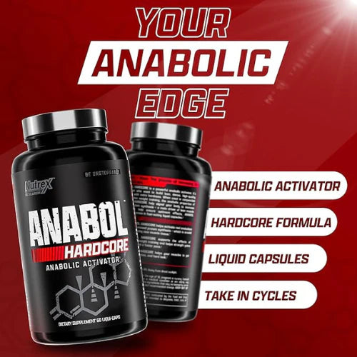 Nutrex Research Anabol Hardcore Anabolic Activator, Muscle Builder and Hardening Agent, 60 Pills