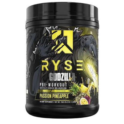 RYSE Up Supplements Noel Deyzel x Godzilla Pre Workout | Intense Pumps, Energy, & Focus | Citrulline & Beta Alanine | 400mg Total Caffeine | 40 Servings (Monsterberry Lime)